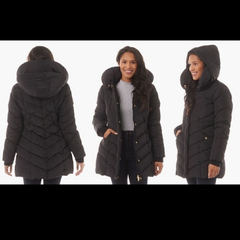 Steve Madden mid length Chevron puffer jacket 2X
